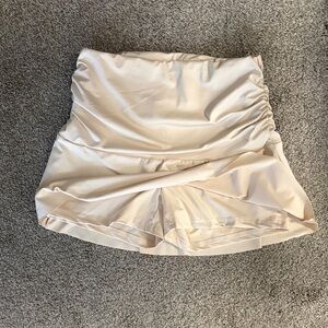 Chic Cream Skirt with Shorts Attached